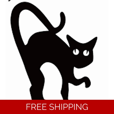 Arched Scaredy Cat Halloween Die Cut Vinyl Decal sticker Arched Scaredy Cat Halloween Die Cut Vinyl Decal sticker